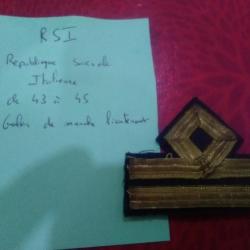 Insigne tissu RSI République Sociale ItalienneLieutenant