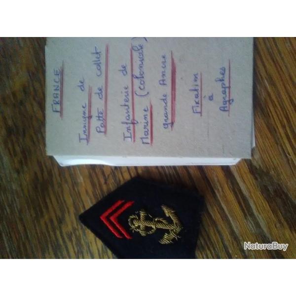 Insigne de patte de collet Infanterie de Marine