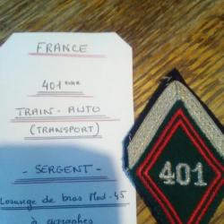 Insigne 401 ème Train auto Sergent