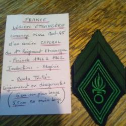 Insigne légion étrangère1er régiment étranger Indochine Algérie