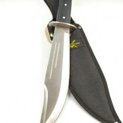 Couteau Hunter  Fixed blade Deer Stag MANCHE BOIS ETUI NYLON F18418071D