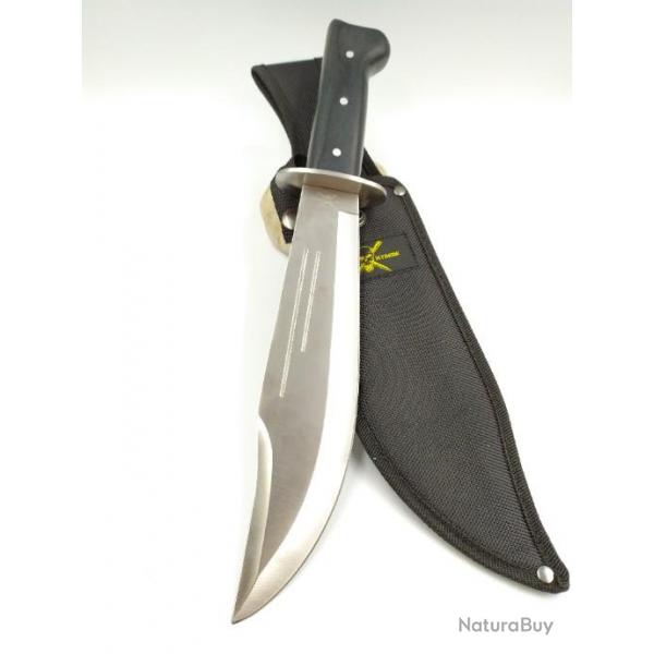 Couteau Hunter  Fixed blade Deer Stag MANCHE BOIS ETUI NYLON F18418071D