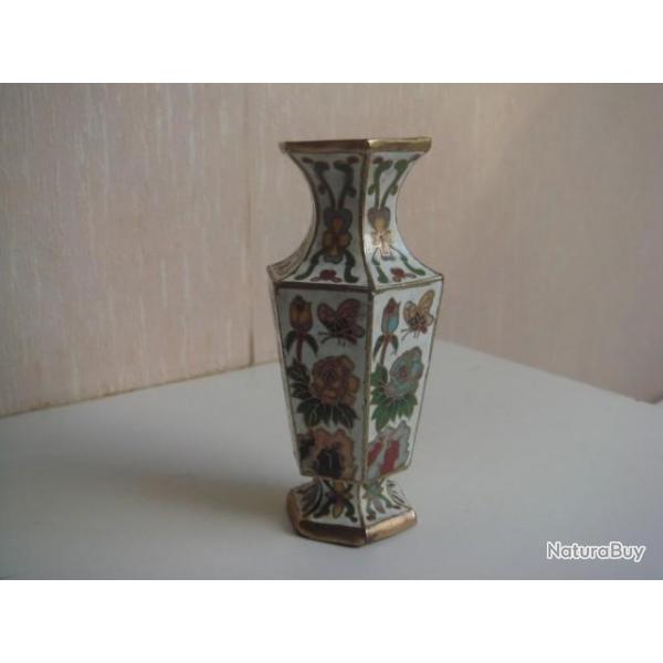 petit vase ancien cloisonn hauteur 12 cm