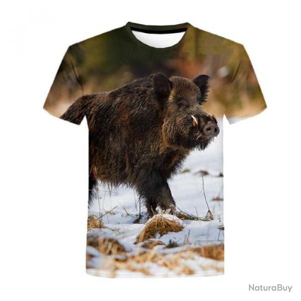 T shirt Sanglier Snow 2XL