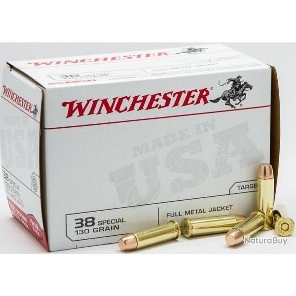 Munitions WINCHESTER cal.38 spcial 130gr par 100