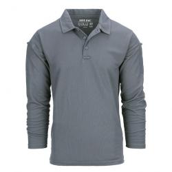 POLO TACTIQUE GRIS LOUP MANCHES LONGUES A SECHAGE RAPIDE 101 INC