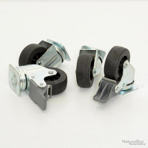 Set De 4 Roues Pour Cage De Transport