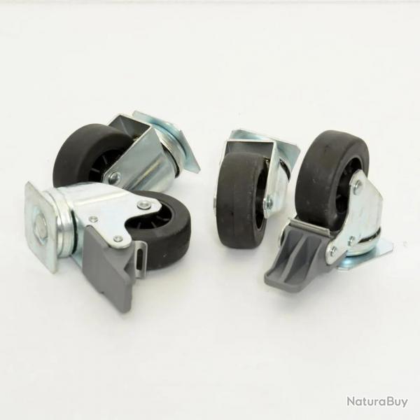 Set 4 Roues pour cage transport IATA - Transport animaux par avion