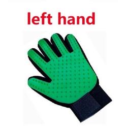 Gant Peigne Silicone Toilettage Chien Chat, Couleur: Vert Gauche