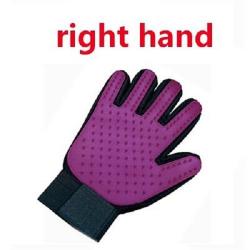 Gant Peigne Silicone Toilettage Chien Chat, Couleur: Violet Droit