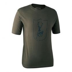 DEERHUNTER T Shirt BOUCLIER Bark Green MC