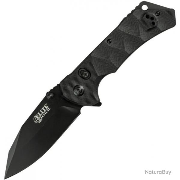 Couteau Elite Tactical Parallax Rapid Lock Lame Acier D2 Manche G10 ETFDR005BK