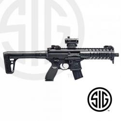 Pistolet mitrailleur Sig Sauer MPX ASP Black + Red Dot Co2 - 4,5 plombs