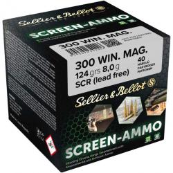Cartouches ciné tir Screen-Ammo .300 Win. Mag. SCR zinc 124 grs. (Calibre: .300 Win. Mag.)