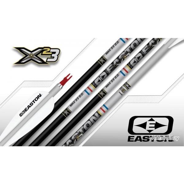 EASTON -Tube Alu X23 Noir-Argent 2312