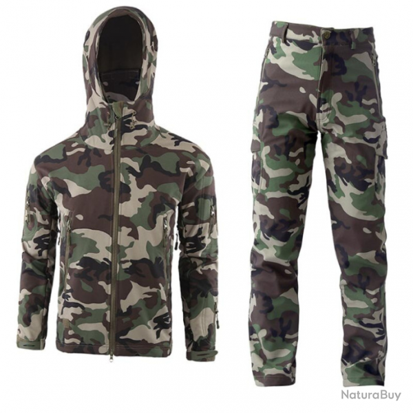 Ensemble veste et pantalon homme, camouflage jungle, taille S  XXL