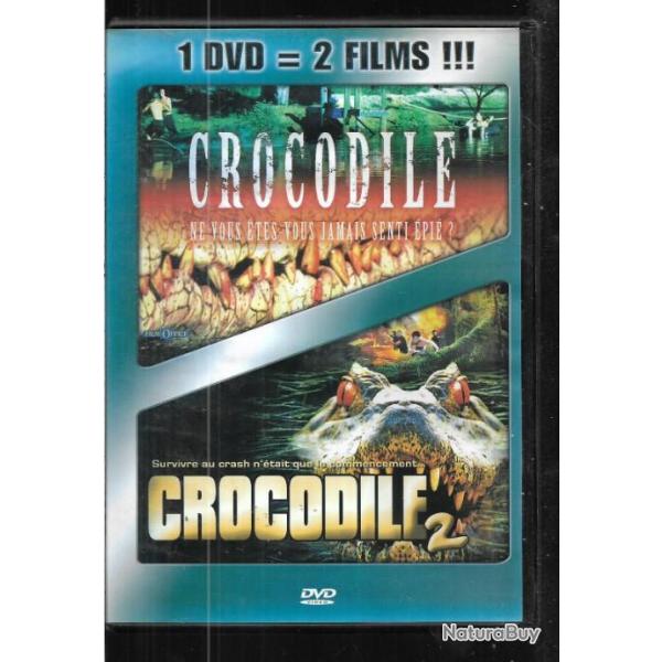 crocodile 1 et 2, brocliande, the dark danger , scare crow slayer   lot 4 dvd horreur suspense
