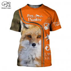 Tee-shirt impression chasse renard, tailles du S au 5XL.