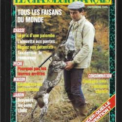 le chasseur français octobre 1986 , chasse , pêche , maison, santé, nature, jardinage , élevage