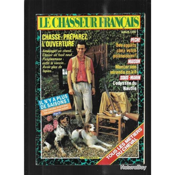 le chasseur franais aout 1986 , chasse , pche , maison, sant, nature, jardinage , levage