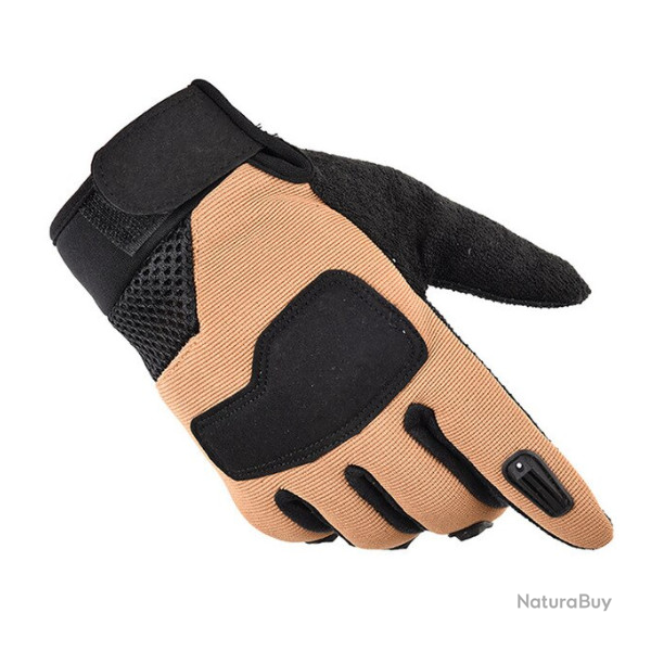 1 paire de gants, noir et beige, taille unique .