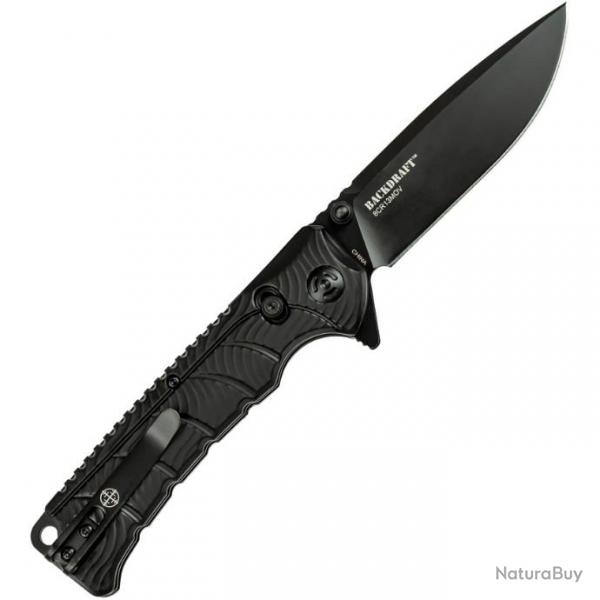 Couteau Elite Tactical The Backdraft Acier 8Cr13MoV Manche Synthtique Rapidlock ETFDR011BK