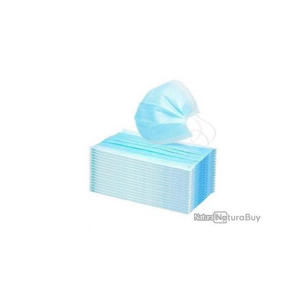 Lot de 100 masques de protection 3 couches