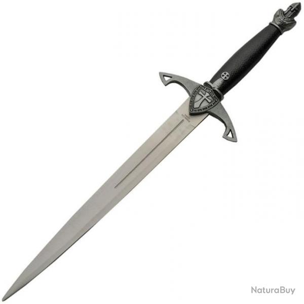 Dague de chevalier gris avec lame en acier inoxydable non aiguise CN211445SL07