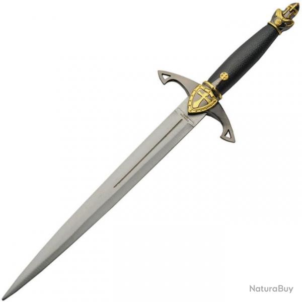 Dague de chevalier dor avec lame en acier inoxydable non aiguise CN211445GD07