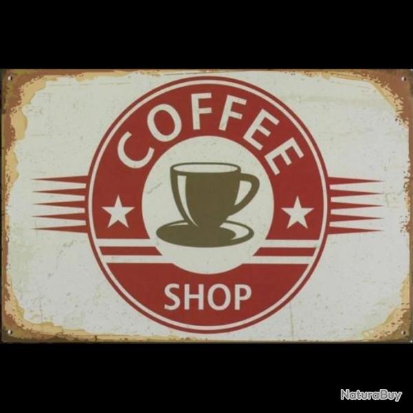 Plaque vintage " Coffee Shop "