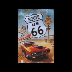 Plaque vintage " Route Us 66 Main Street "