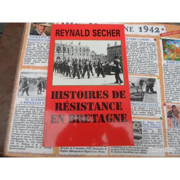 LIVRE HISTOIRES DE RESISTANCE EN BRETAGNE