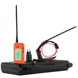 Kit 2 Colliers GPS DOG TRACE X20 pour 2 chiens sans abonnement + commande orange fluo
