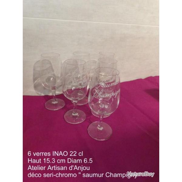 verre  pied  ref INAO  " Saumur Champigny  "