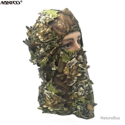 Set Camouflage 3D Sniper - Masque Tête + Fusil + écharpe Herbe - Neuf