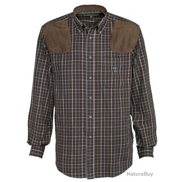 Chemise  manches longues Sologne Marron et bleu Percussion