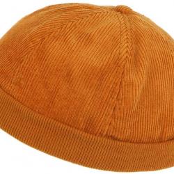 Bonnet Docker Velours Orange en Coton Chapelier Hodack Taille unique Orange