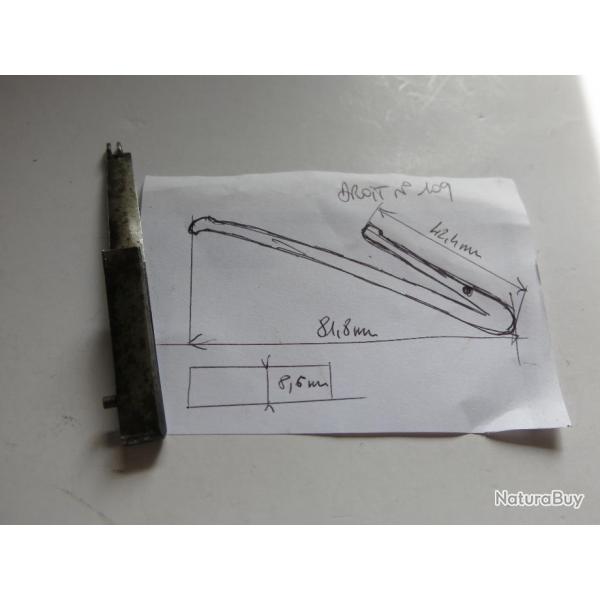 VENDU PAR CUIRASSIER11 N 109 RESSORT DROIT DE PLATINE FUSIL ANCIEN