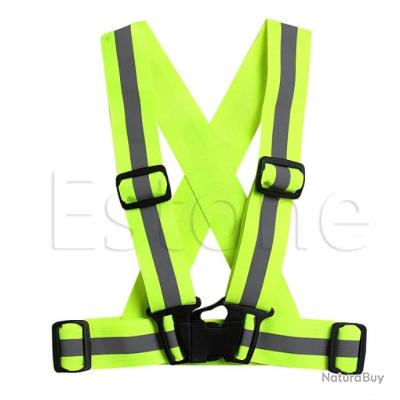 Gilet Réfléchissant Eximtrade - Harnais Sécurité Vélo, Moto, Course à Pied - Jaune Fluo - Réglable