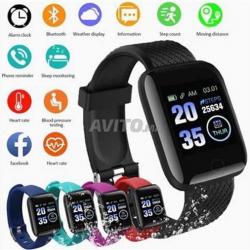 Bluetooth montre connectée smartwatch hommes femmes tensiomètre étanche Fitness Tracker Bracelet fré