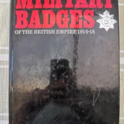 Livre "military badges of the british empire 1914-18".   reginald H.W COX