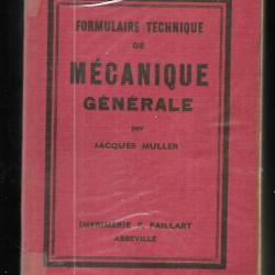 formulaire technique de mécanique générale jacques muller