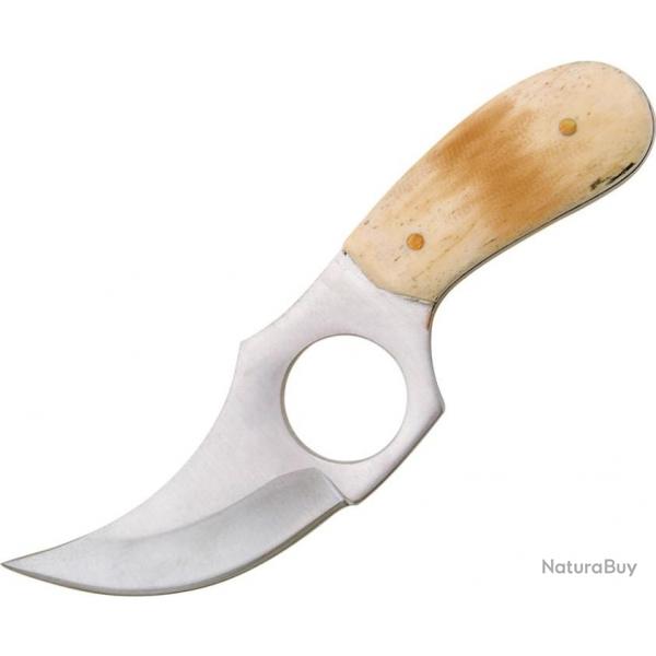 Beau Poignard Skinner Manche en Os de chameau avec Etui en Cuir PA2989B07