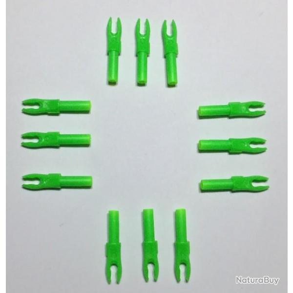 Lot de 12 Encoches Intrieures Bohning F-Nock Double Lock Ng (Neon Vert)