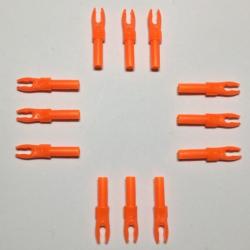 Lot de 12 Encoches Intérieures Bohning F-Nock Double Lock No (Neon Orange)