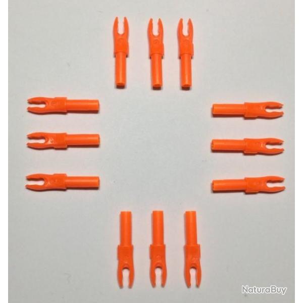 Lot de 12 Encoches Intrieures Bohning F-Nock Double Lock No (Neon Orange)