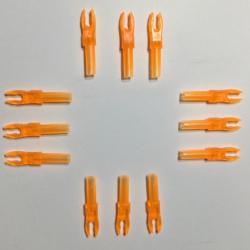 Lot de 12 Encoches Intérieures Bohning F-Nock Double Lock Ap (Orange Abricot)