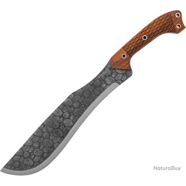 Machette Vipera Manche en NOYER et Lame en acier 1075HC avec son Etui en Cuir CTK2820128HC07