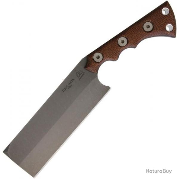 Couteau Tops Nata Acier 1095 Manche Micarta Etui en Cuir Made in USA TPTNAT0107