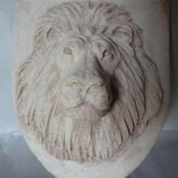 Blason tête de Lion patine pierre